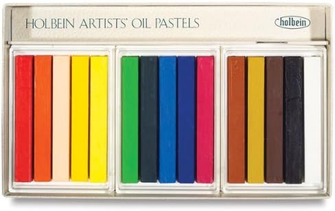 Holbein Artists’ Oil Pastel Set of 15 Colors.in a Cardboard Box