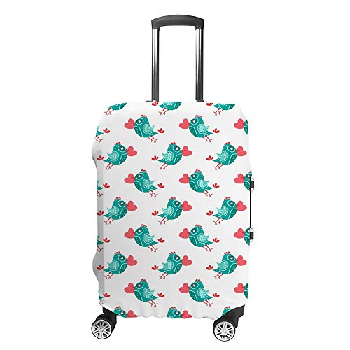 Housse de protection de valise lavable et élastique CHEHONG motif oiseaux anti-poussière