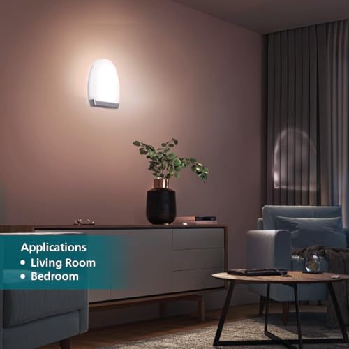 Image of Philips 12W 3 Colours in 1 Decorative Wall Light | Dawn Silver Scene Switch Wall Light for Decoration | Colour : Tunable White, Pack of 1