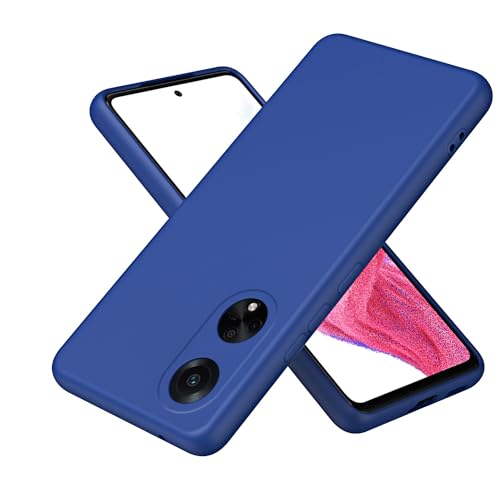 OQQPXIUY Funda de Silicona Compatible con OPPO A98 5G, Funda Protectora Ultrafina de Silicona líquida a Prueba de Golpes con Forro de Microfibra Suave antiarañazos, Compatible con OPPO A98 5G(BLU)