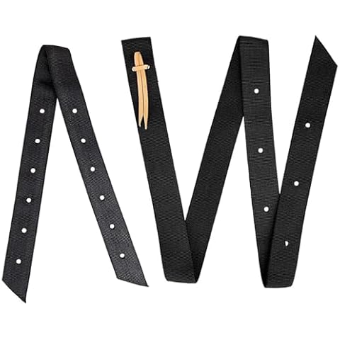 Hill Leather Company 2 Piece Black Nylon Cinch Strap and Off Billet Saddle Set Double Ply Cover