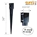 Fence Post Anchor Ground Spike Metal Black Powder Coated 36 x 4 x 4 Inches Outer Diameter (Inner Diameter 3.5 x3.5 Inches), Pack of 1