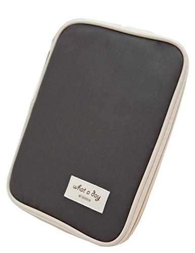 iSuperb Passport Wallet Holder Organizer Waterproof Roomy Passport Case Cards Bag Pouch Travel Wallet Ticket Receipt Pocket 9x6.7x1 inches (Gray)