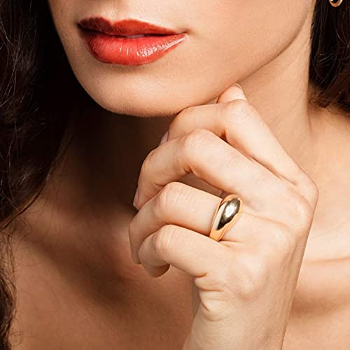 Chunky Dome Rings - Thick Golden Rings (Size 5-9)2