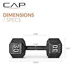 CAP Barbell Cast Iron Hex Dumbbell | Multiple Options - Image 4