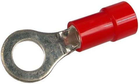 19071-0144 MOLEX Ring Terminal 5/16 (M8) 8 Awg. Wire PVC Insulation (Red) 100/PKG.