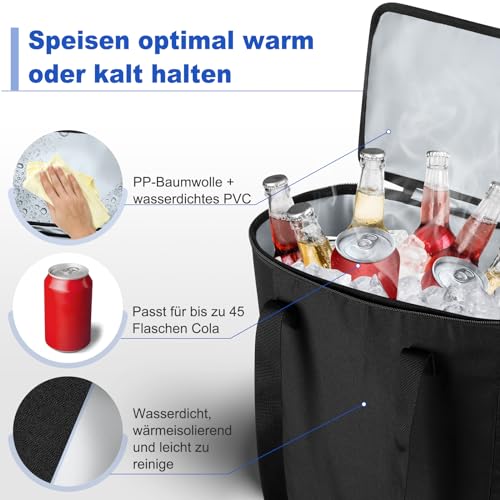 toptrek Fahrradtaschen für Gepäckträger, Fahrradtasche Gepäckträger mit Isoliertasche, Fahrrad...