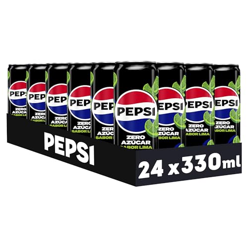 Miniatura 4 de Pepsi zero Lima Refresco de cola con cero azúcar y cero calorías, pack de 24 latas de 330 ml, 7.92 litros en total