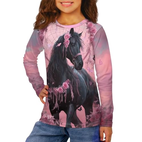 Girls Graphic Tees Long Sleeve Toddler & Little Kids Shirt3