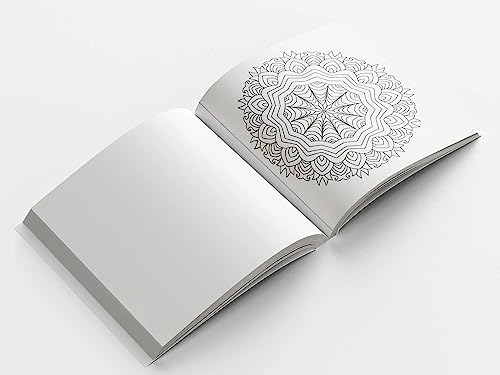 Mandala Art Book for Kids Tear Out Sheets (Enhance Art Coloring, Drawing Skills, Mandala Practice) High Quality Big 160 GSM for Frame After Colouring - Perfect Gift for Teens