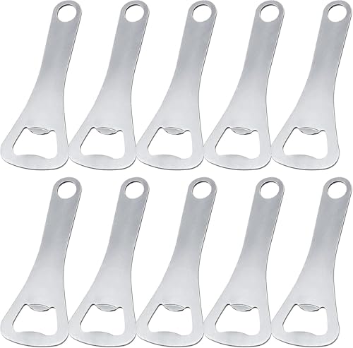 REJOECE 20 Pcs Bottle Openers Stainless Steel Beer Bottle Opener Portable Durable Bottle Opener for Beer Champagne Soda Drinks Bar Party Guest Bartender Gift for Men Husband Father