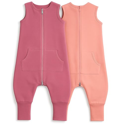 Image of Toddler Sleep Sacks for 2t-3t, 1 Pack Baby Wearable Blanket with Feet, Sleeveless Breathable Sleep Sacks for Baby Boys and Girls