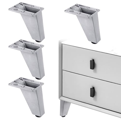 letuxaamz Patas De Los Muebles La Mesa del   Sofá Adecuado para Soporte Mueble TV Y Otros Altura Ajustable 4 Piezas 8 X 7 X 6 Cm Triangular Negro Arena Negro Fuerte Duradero Alta Capacidad Carga