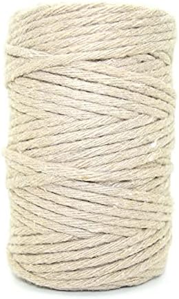 300 m / 984 ft of 2 mm Macrame Cord Natural Cotton String Craft Artisan Thread Twisted Macramé