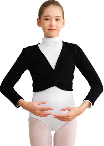 Pull de danse pour enfants et cache-cœur de ballet en velours
