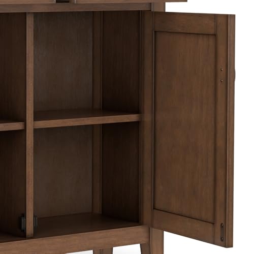 SIMPLIHOME Redmond Storage Cabinet - 36 inch Wide Solid Wood 2-Shelf Entryway Storage Cabinet in Rustic Natural Aged Brown, Transitional Accent Cabinet for Entryway with Drawers and Adjustable Shelves by SIMPLIHOME - Image 8