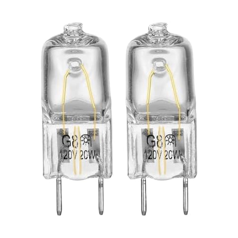 Light Bulb for GE Microwave Oven - Halogen Light Bulb Fits for GE Samsung Kenmore Elite Maytag Over the Stove Range Microwave, Night Light/Stove Light Bulb for GE microwave, Replaces WB25X10019, 2Pack Cover