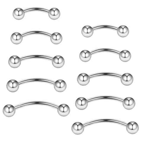 Gojewen 10pcs Curved Barbells for Piercings Cover