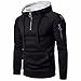 Produktbild Mit Kapuze Sweatshirt Herren Kapuzenpullover Jumper Hoodies Dick Jacken Sweatshirts Winter Seite Fahren Mann Lange äRmel Herbst BeiläUfig Bluse TrainingsanzüGe Langarm Hoodie Tops(Schwarz.M)
