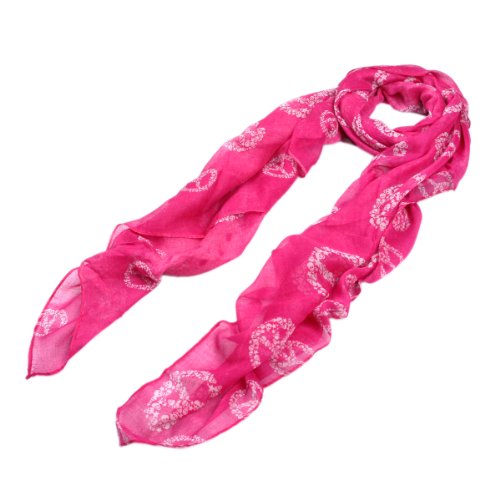 TrendsBlue Unique Premium Skull Peace Sign Scarf2