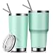 Zonegrace Seafoam 20oz and 30oz Insulated Tumblers with Lid & Gift Box | Stainless Steel Coffee Cup | Double Wall Vacuum Insulated Travel Coffee Mug with Splash Proof slid lid