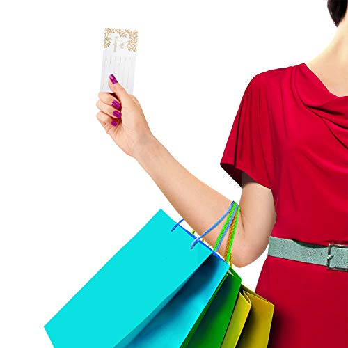 50 Pieces Blank Gift Certificates Cards Vouchers Gold Blank Cards Coupon Card For Business Beauty Salon Restaurant Christmas Wedding Bridal Birthday Holder, 3.5 X 7 Inch #TOP2