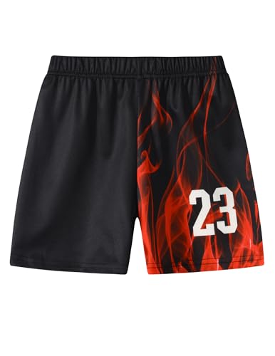 Image of 2 or 6 Piece Kids Boys Basketball Jersey Set Youth Letters Printed Lightweight Basketball Tank Top and Track Shorts