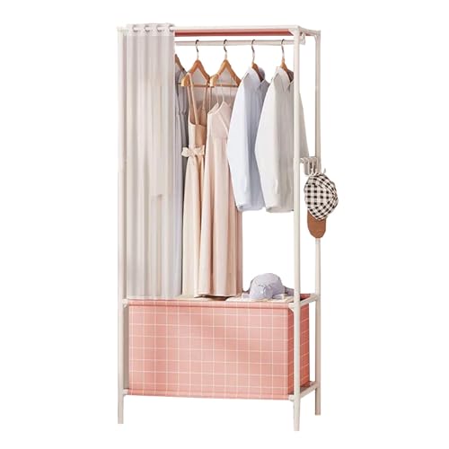 Tragbarer Kleiderschrank aus Stoff mit Regalen, faltbare Kleideraufbewahrung für Schlafzimmer, platzsparende Lösung für Kleidung und Taschen