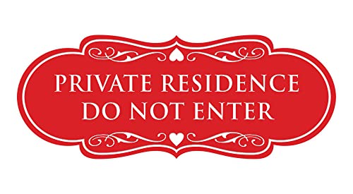 Panneau de designer Private Residence élégant et rouge format moyen