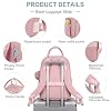 MOONBABY Diaper Bag Backpack, Baby Diaper Bags with Portable Changing Pad and Pacifier Case, Multifunctional Travel Diaper Backpacks, Unisex Baby Bags, Pink