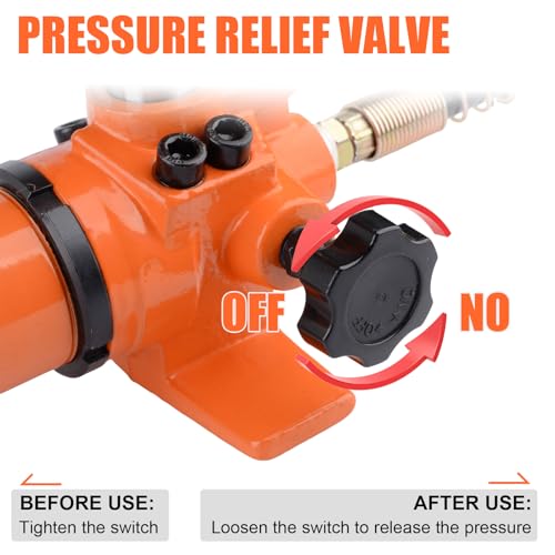 Image of HZLZRZ CP-700 Hydraulic Pump Hand Operated Pump Hydraulic Hand Pump Manual Pump for Porta Power and Jack (1000psi) (HZ-700)