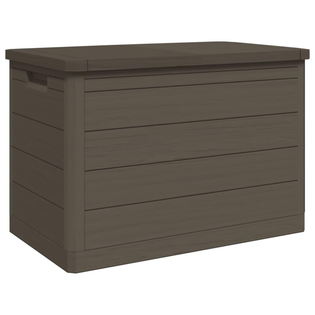 ShGaxin Skrzynia na poduszki z polipropylenu brązowy 77,5x44,5x53 cm, Arcon zewnętrzna, skrzynie na patio, skrzynie do przechowywania na zewnątrz, skrzynia tarasowa - 366604