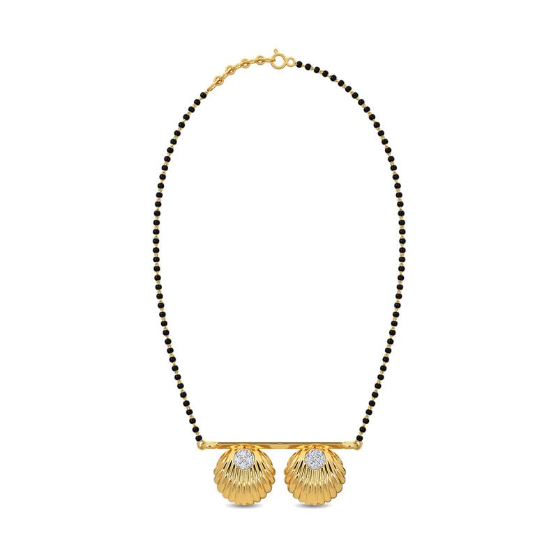 Image of KISNA JEWELS 14KT|18KT BIS Hallmark Pure Gold and Diamond Mangalsutra For Women