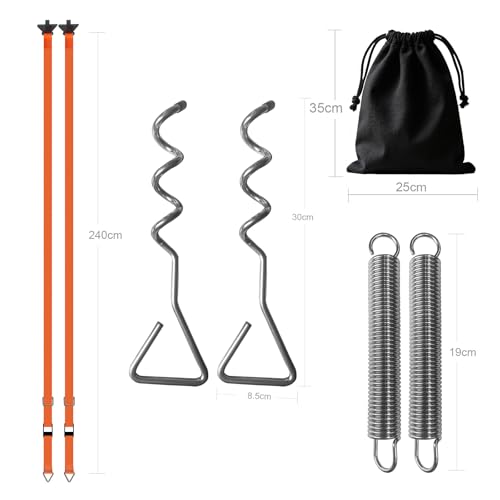 SHADEPLUS Sturmband markise,Sturmband für vorzelt,Sturmsicherung vorzelt,Sturmband,Sturmbänder für markisen,2 Verbindungsmethoden, die für die meisten Wohnmobil-Marken geeignet sind (Thule, Fiamma)