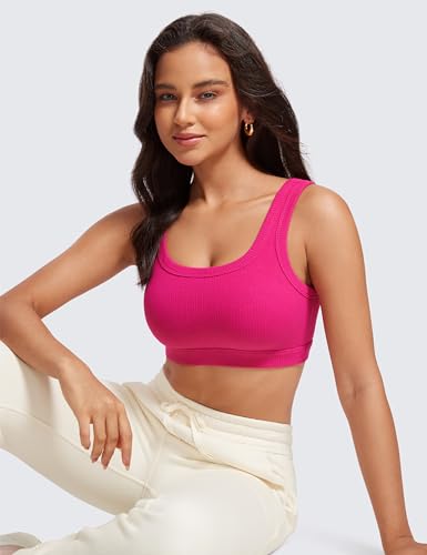 CRZ-YOGA-Ribbed-Sports-Bras-for-Women-U-Back-Wireless-Medium-Impact-Sports-Bra-Padded-Yoga-Workout-Bra