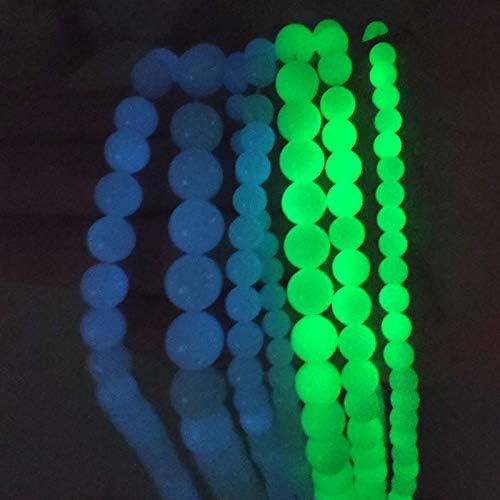 Miniatura 6 de Yochus Cuentas de luz luminosa azul de 0.315 in Cuentas redondas sueltas de piedra natural para la fabricación de joyas