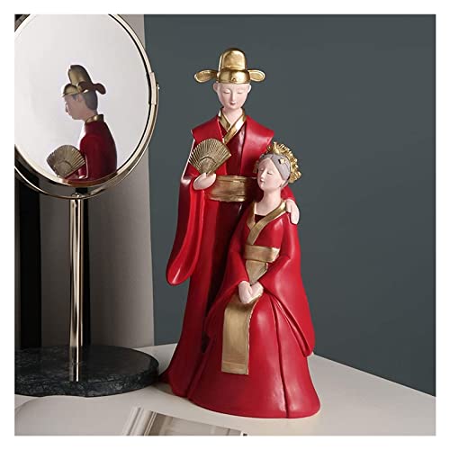 Esculturas de Arte Decoraciones de Mesa Resina Hecha a Mano Amantes tallados Pareja Estatua Escultura para Regalo de San Valentín Boda Hogar Decoración de Boda Adorno de Escritorio Fiesta