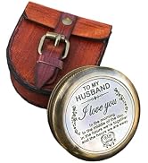 Engraved Compass Quote | Memory Present to My Husband Compass, Gift for Anniversary, Wedding Gift...