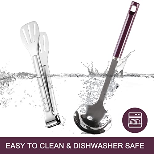 Odoland Camping Kitchen Utensil Organizer Travel Set with Tongs, Scissors, Cutting Board, Rice Paddle and Water Resistant Case for Indoor Daily Meal or Outdoor Hiking Picnic and Trekking - Image 6