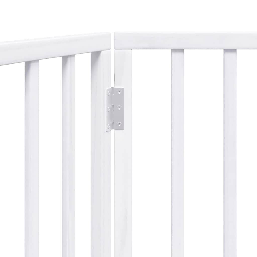 vidaXL Hundegitter Faltbar 2 Paneele Weiß 160 cm Pappelholz