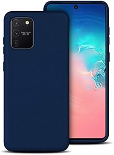 Olixar Case for Samsung Galaxy S10 Lite, Silicone, Soft Touch - Gel Rubber Full Body Protection Shockproof Cover - Smooth Thin Protective Raised Lip - Wireless Charging Compatible - Midnight Blue