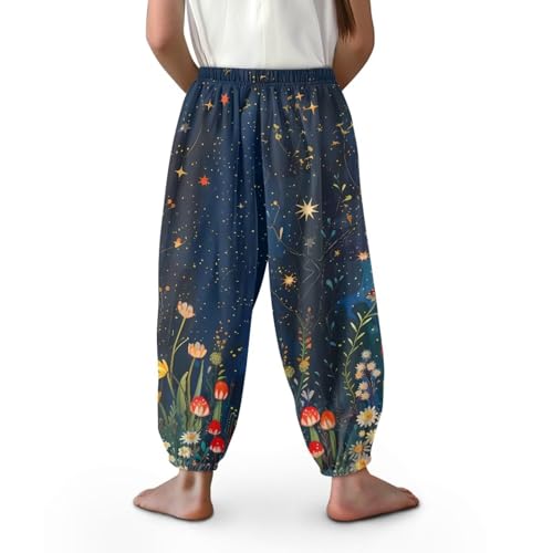 Boys Girls Harem Pants for Kids Loose Lightweight Long Bloomers Casual Elastic Waistband Sweatpants3