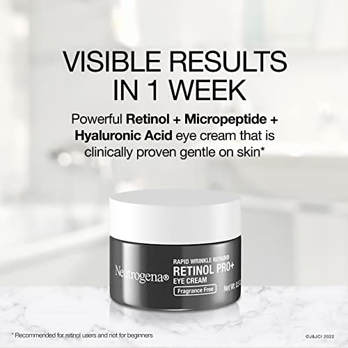 Neutrogena Retinol Pro+ Anti-enrugamento para os olhos, Creme direcionado para os olhos para enrugam