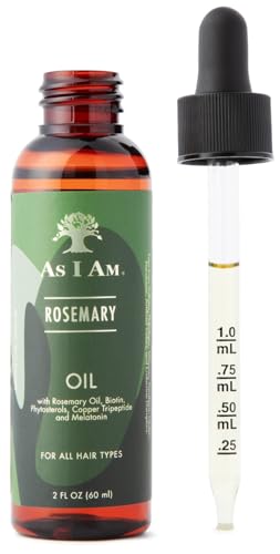As I Am Aceite de romero para el crecimiento del cabello, 2 onzas, con melatonina y biotina, vegano y crueldad