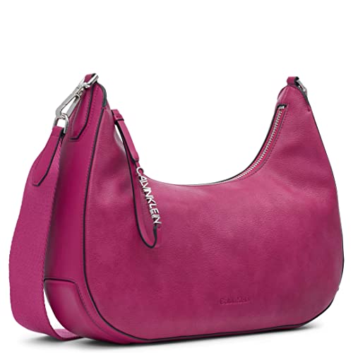 Image of Calvin Klein Womens Clay Top Zip Hobo Shoulder Bag