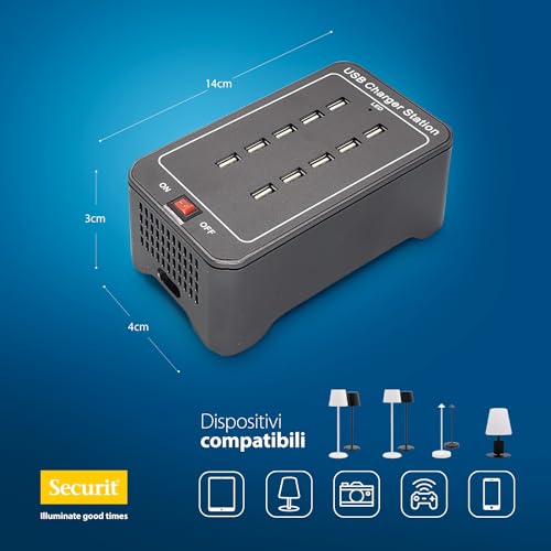 Chargeur multiple USB 10 prises idéal en déplacement avec une securit LED
