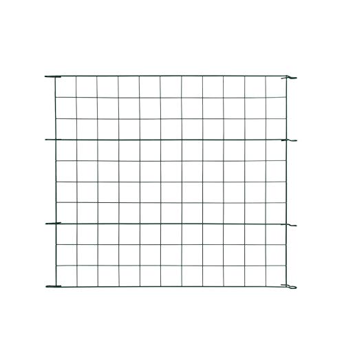 ESTEXO Teichzaun Set mit 5 Zaunelementen und 6 Befestigungsstäben, Welpanauslauf, Metall, Gartenzaun, Freigehege, Teich, Zaun, Set, 5 Elemente, Gitterzaun (Gerade)