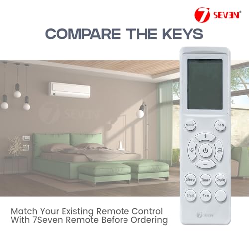 Image of 7SEVEN Compatible with Daikin Ac Remote Original Model 247 Suitable Split, Window and Cassette Air Conditioner and Match Existing Remote Key by Key replicate The Function of Original Remote Control