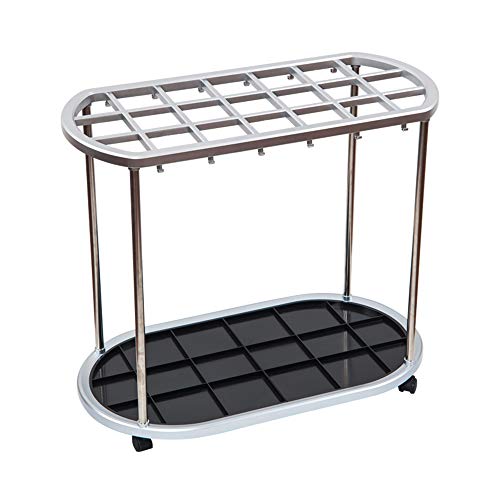 Porte-parapluie bac d'égouttage à roulettes pour maison et bureau