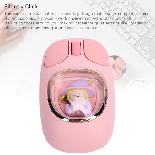 Souris sans fil Bluetooth rose silencieuse avec éclairage RVB rechargeable - 7